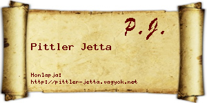 Pittler Jetta névjegykártya